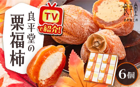 【年内配送】栗福柿6個 / 栗 くり 栗きんとん くりきんとん 和菓子 スイーツ 柿 かき 干し柿 干柿 / 恵那市 / 良平堂 [AUDB004]