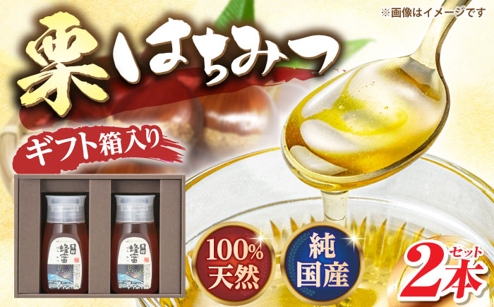恵那 栗蜂蜜 2本 ギフト箱入りセット (栗蜂蜜300g×2本) 国産 はちみつ 岐阜 恵那市 / はち工房こうけつ [AUDF018]