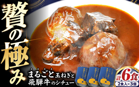 -あふひ 贅の極み- まるごと玉葱と飛騨牛のシチュー 2人前×3個セット / レトルトビーフシチュー 常温保存 時短 非常食 / 恵那市 / テンポイント [AUEU006] 3個