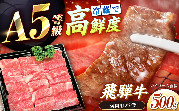 【チルド（冷蔵）発送！】 「飛騨牛」 A5等級 バラ 500g / 牛肉 焼肉 鉄板焼き 網焼き BBQ / 恵那市 / 東美濃農業協同組合 [AUFX002] 500g