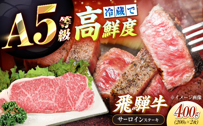 【チルド（冷蔵）発送！】 「飛騨牛」 A5等級 サーロインステーキ 200g×2枚 / 牛肉 焼肉 鉄板焼き 網焼き BBQ / 恵那市 / 東美濃農業協同組合 [AUFX011] 2枚