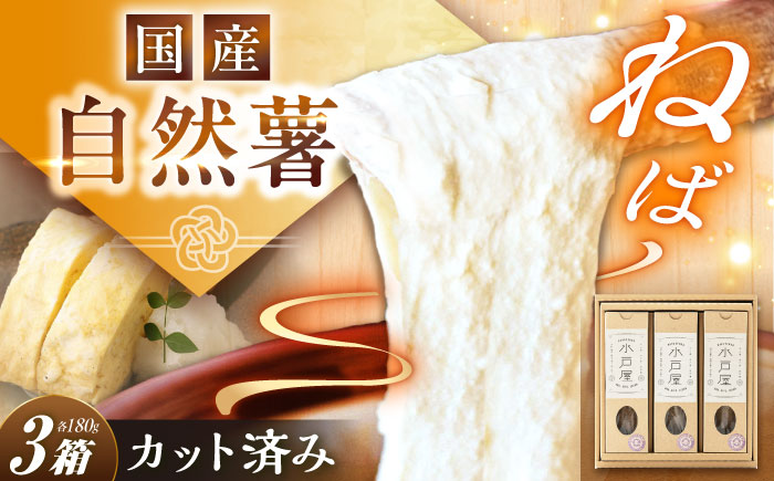 【年内配送】【伊勢神宮外宮奉納品】自然薯 小箱（180g）×3の詰合せ / 自然薯 じねんじょ とろろ / 恵那市 / 水戸屋 [AUFZ010]