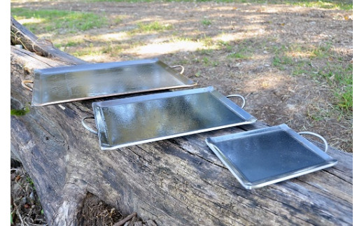 バーベキュー 用 極厚 鉄板 1人用 厚さ6mm | カナメ工業 ソロキャンプ ソロキャン キャンプ アウトドア BBQ M12S118