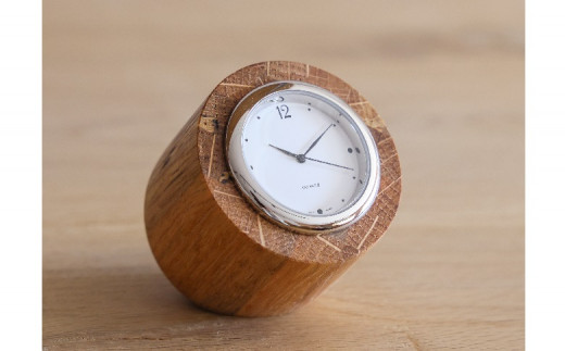 アベマキ 《 寄木時計 （プレーン）》1個 | ツバキラボ 雑貨 インテリア 時計 置き時計 ギフト M22S42