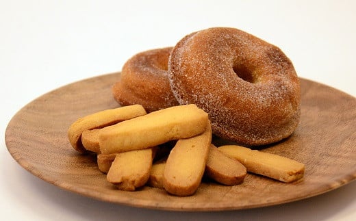 社会貢献品 サツマイモドーナツ 8個 ＆ サツマイモ塩クッキー 4個入り | FRUSIC ドーナツ クッキー お菓子 焼菓子 スイーツ M15S34