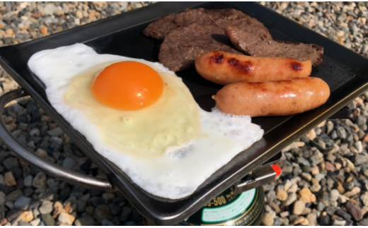 バーベキュー 用 極厚 鉄板 1人用 厚さ6mm | カナメ工業 ソロキャンプ ソロキャン キャンプ アウトドア BBQ M12S118