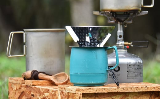 【組立式 コーヒー ドリッパー コーヒー豆付】（ドット）| 美光技研 珈琲 コーヒー 豆 ドリッパー 組み立て アウトドア 日本製 M40S30