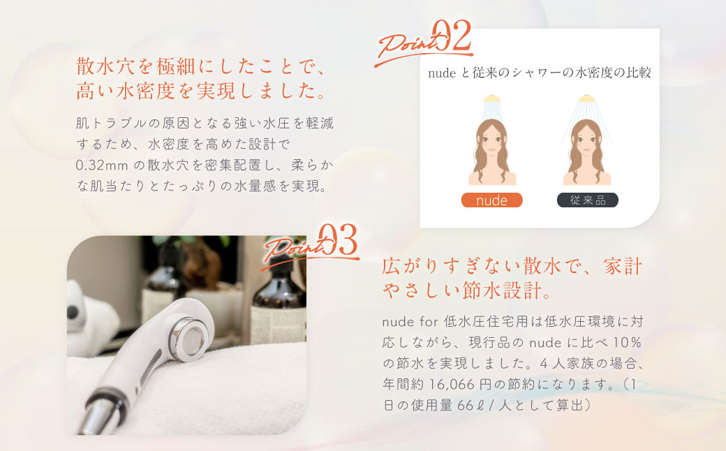 nude for 低水圧 住宅用 | フクシマ化学 マイクロ ナノバブル シャワーヘッド 節水 バス用品