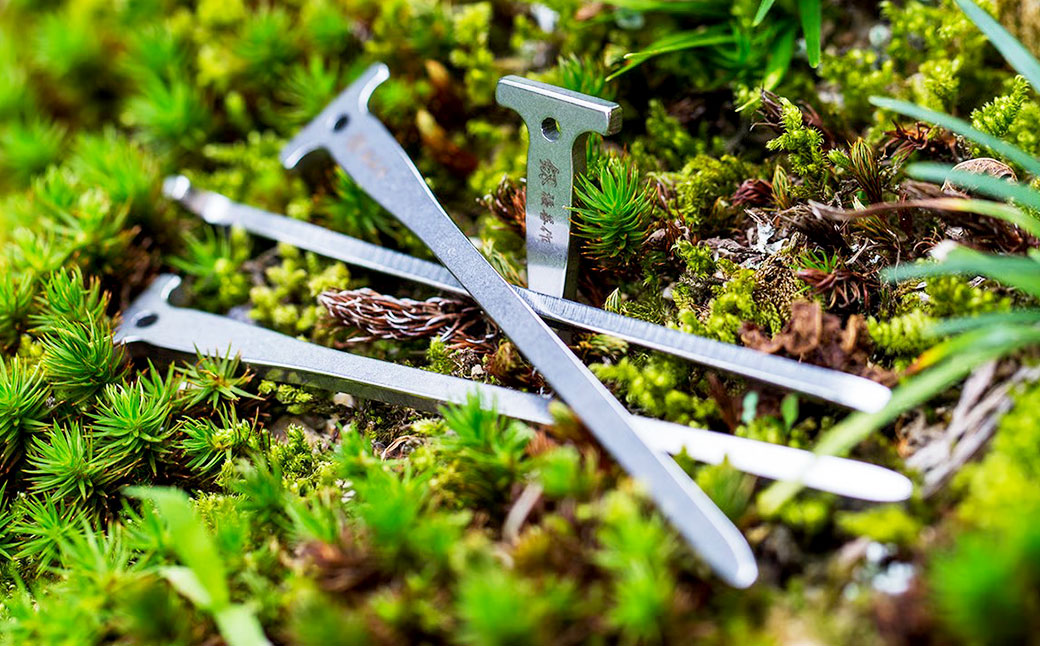 【10cm 4本セット】ステンレス製キャンプ用ペグ 『剱（つるぎ）』10cm | 福善刃物工業 アウトドア用品 キャンプ用品 M06S38