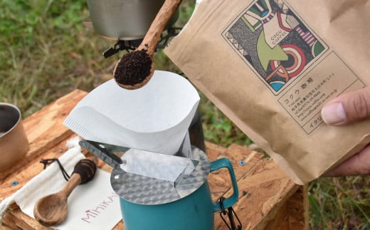 【組立式 コーヒー ドリッパー コーヒー豆付】（ドット）| 美光技研 珈琲 コーヒー 豆 ドリッパー 組み立て アウトドア 日本製 M40S30