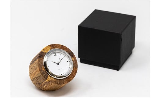 アベマキ 《 寄木時計 （スポルテッド）》1個 | ツバキラボ 雑貨 インテリア 時計 置き時計 ギフト M22S43