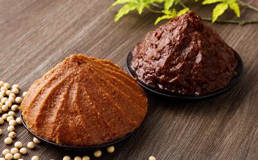 蔵元直送 手造りみそのセット（豆みそ・米糀みそ（甘口） 各1kg）計2kg