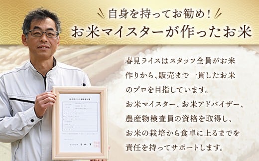 令和7年産 お米マイスターが提供 冷めても美味しい 岐阜県美濃加茂産 ハツシモ （ 10kg ） 春見ライス 米 お米 コメ 白米 ライス 国産 国産米 岐阜県 美濃加茂市 常温 送料無料 【2025年12月上旬～2026年7月下旬発送予定】