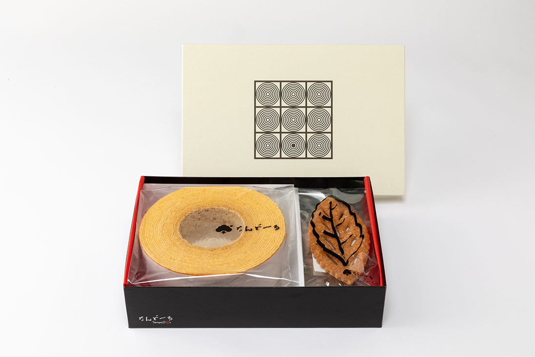 バウムクーヘン（19.5φ×5.5cm）＆リーフパイ（5枚入） | たんど～る バームクーヘン M16S34