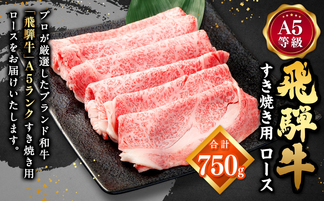 飛騨牛 A5 等級 すき焼き 用（ ロース 750g） | 肉のかた山 牛肉 牛 肉 お肉 すき焼き用牛肉 国産 和牛 黒毛和牛