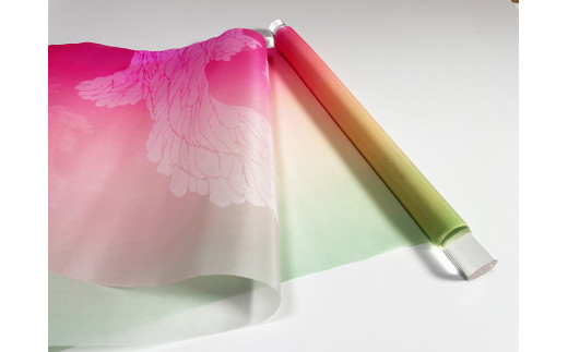 423 美濃友禅タペストリー　志シリーズ（型染め）　桃源