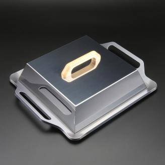 833 BQ60-11　ZEOOR キャンプ 極厚 鉄板 蒸し焼き蓋付き 厚さ6mm 330×280mm