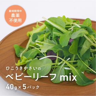 933 葉が柔らかくて、味が濃い！！「岐阜県産」ミックスべビーリーフ【40g】×５セット