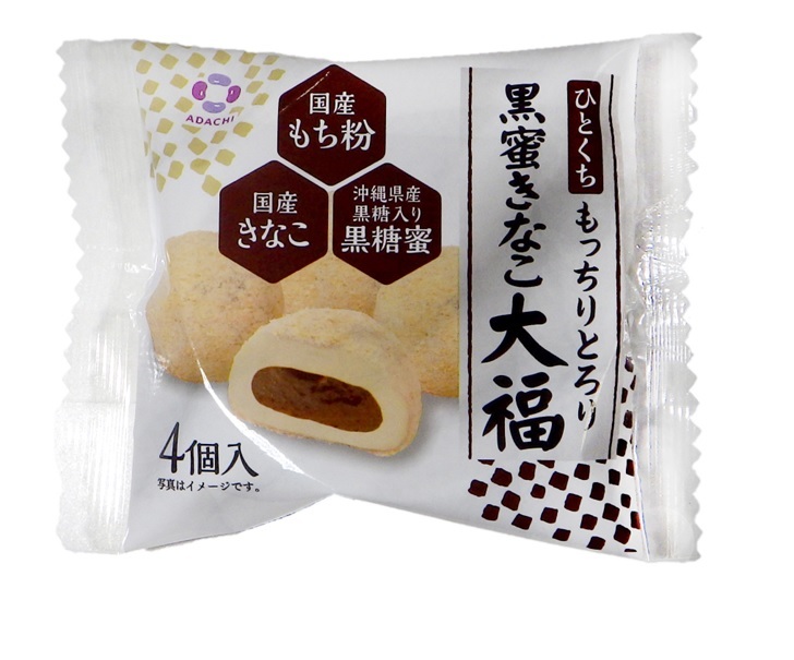 1116 アダチ製菓　黒蜜きなこ大福 (4個入り×6袋×8箱)