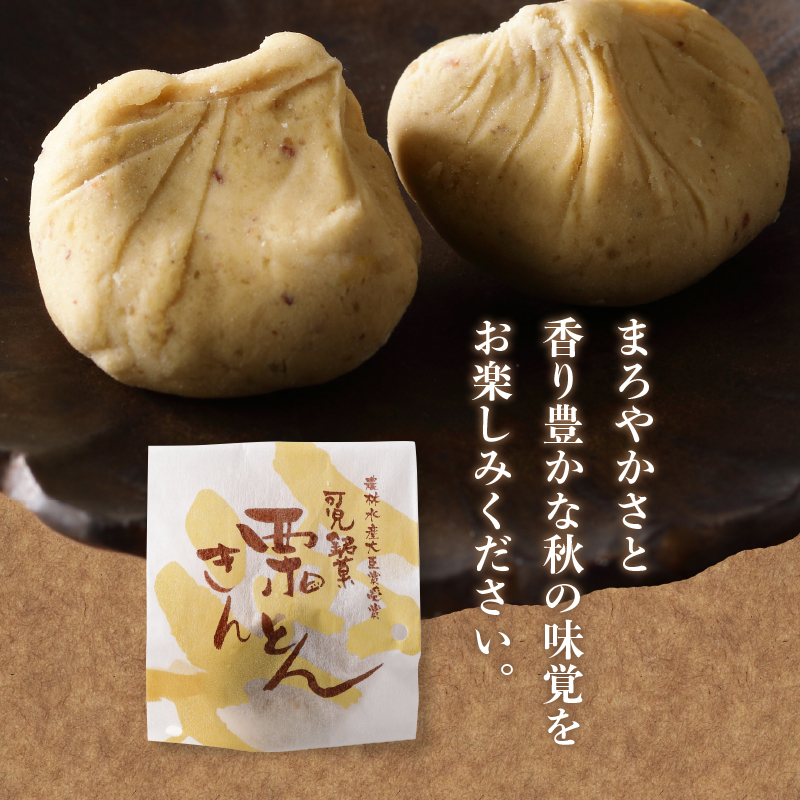 老舗和菓子屋がお届けする、「栗きんとん」ほか栗菓子3種15個セット【0046-003】