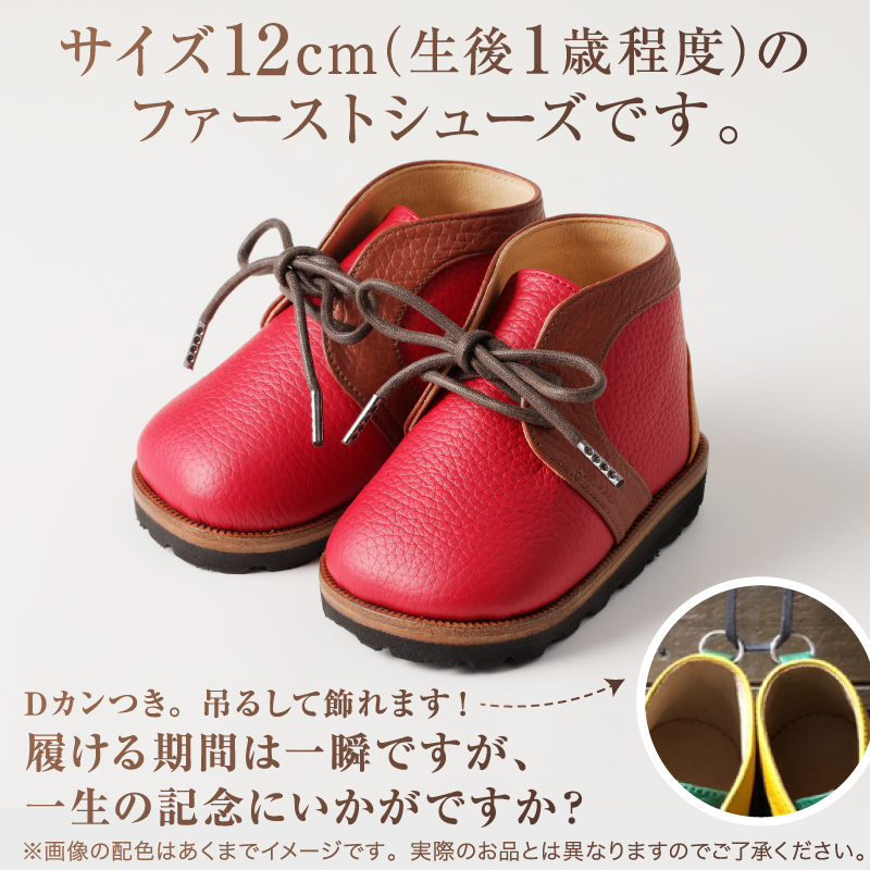 【色が選べる】 靴職人が作る「ファーストシューズ (カカトＤカン付き）」 【0062-015】