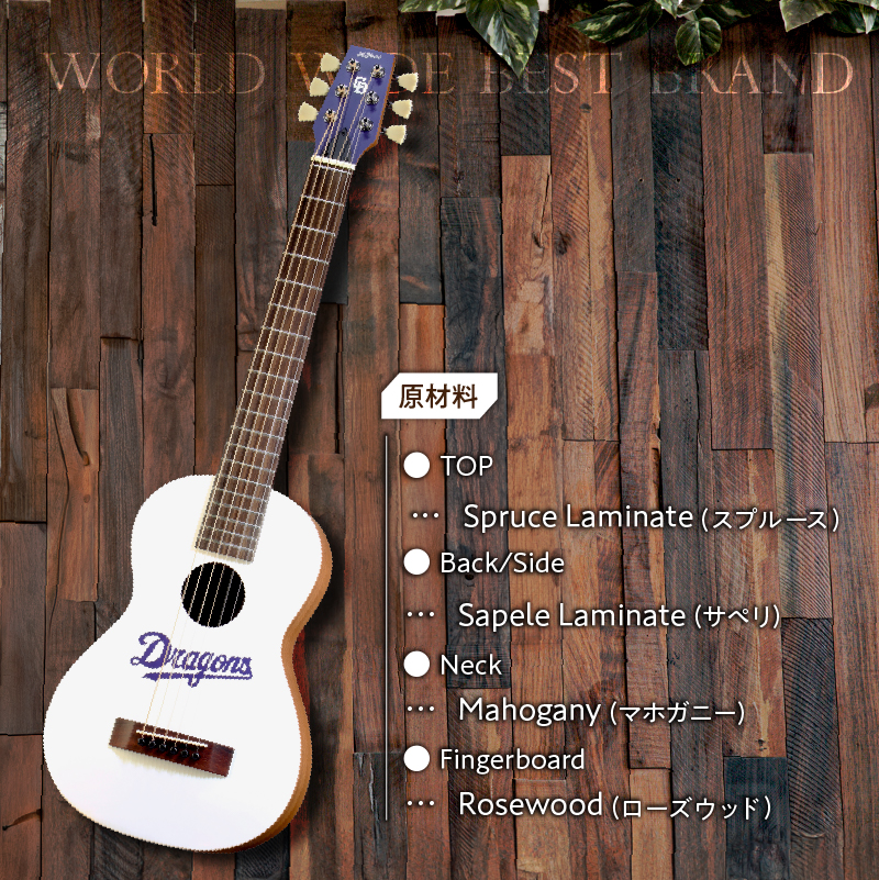 K.Yairi×ドラゴンズ　アコースティックギター　CEFIRO ltd.【中日ドラゴンズコラボ】【0025-008】