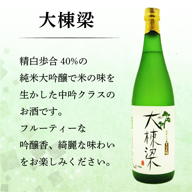 日本酒　美濃天狗 かくれ里 大吟醸（720ml×１本）美濃天狗 大棟梁 純米大吟醸（720ml×１本）２本セット【0026-005】