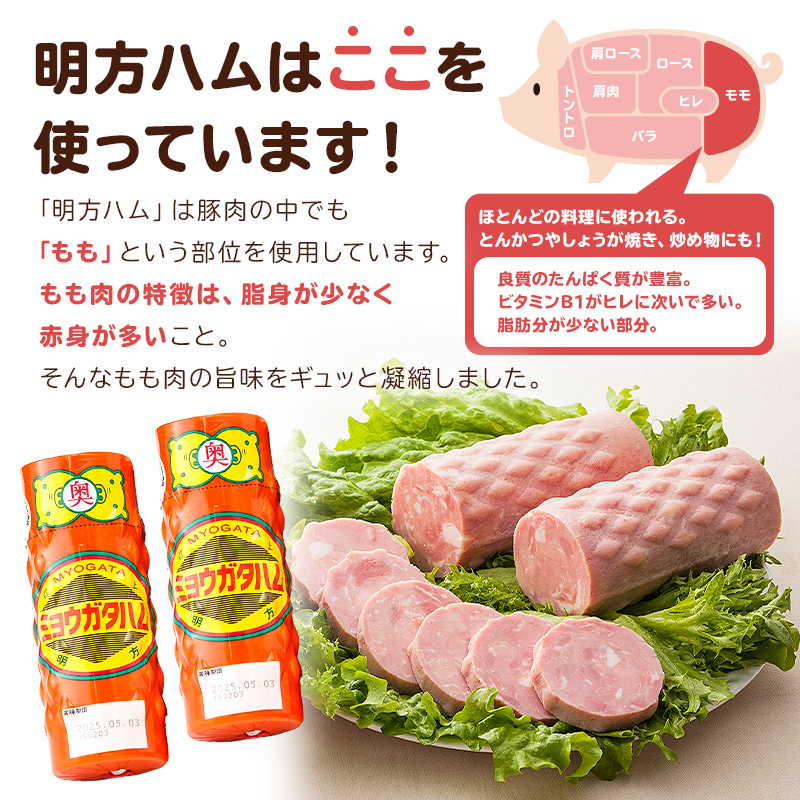 明方ハムBセット（明方ハム レギュラー 2本・明方ボロニアソーセージ 1本・醤油フランク 5本入×1袋）【0059-002】