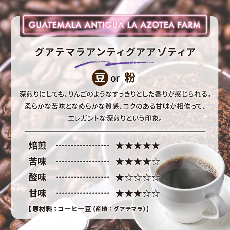 グアテマラアンティグアアゾティア(豆) 【0097-016-1】
