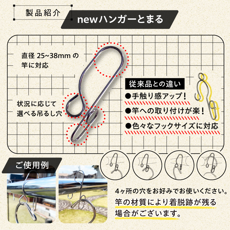 「安江式まじかるピンチハンガーⅡ28P（Mサイズ）」1台と「安江式強力ハンギングピンチ」10個と「ハンガーとまる」10個のセット【0007-006】