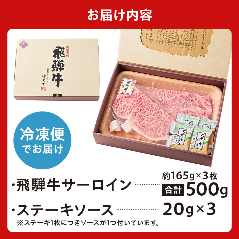 飛騨牛サーロインステーキ500g【0016-027】