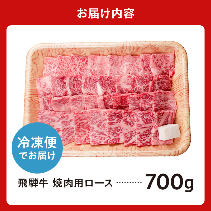 飛騨牛　焼肉用（ロース700ｇ）【0016-049】