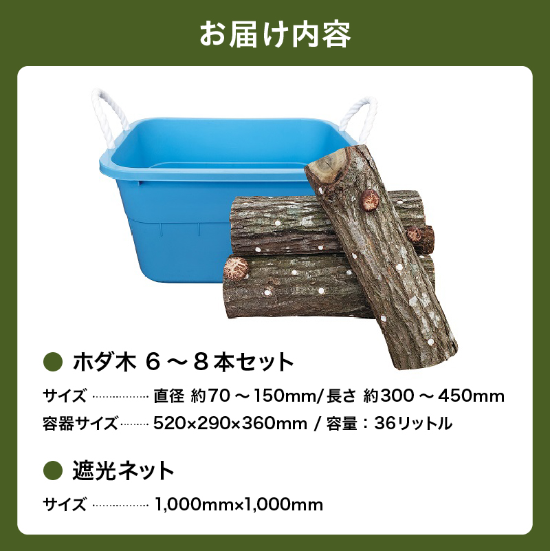 椎茸の原木栽培2夏経過品 ／ 家庭菜園 お手軽 栽培キット 自由研究 鑑賞 原木 きのこ しいたけ【0051-001】