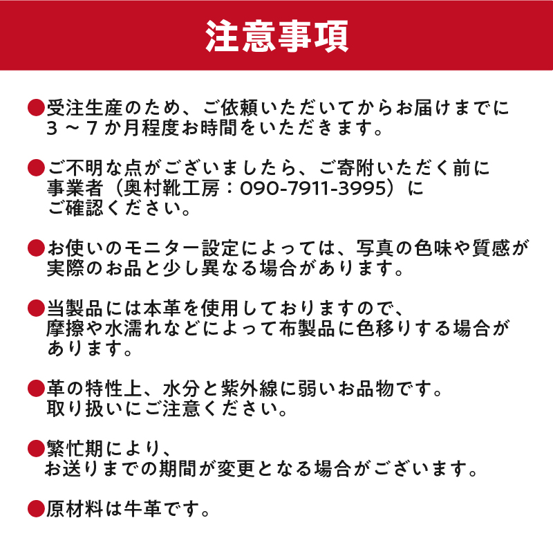 靴職人が作るセミオーダー靴（婦人） 【0062-017】