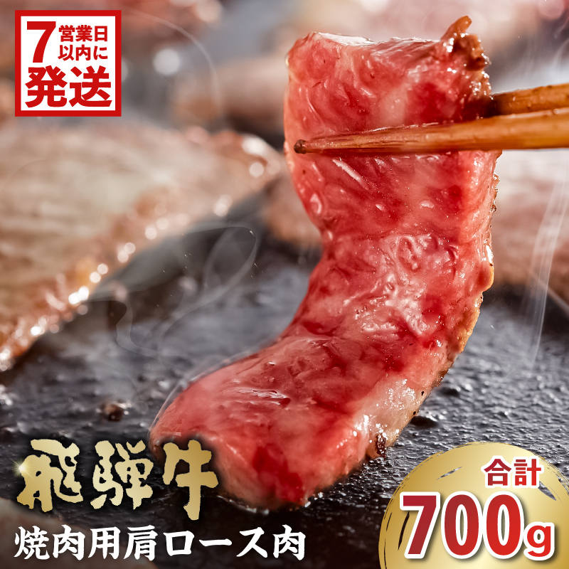 飛騨牛　焼肉用（肩ロース700ｇ）【0016-039-1w】