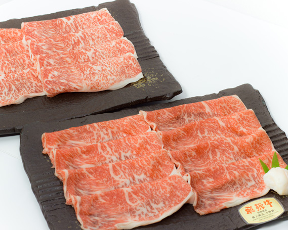 店主こだわり雌牛 飛騨牛A5等級　すき焼き＆しゃぶしゃぶ用　計約2kg