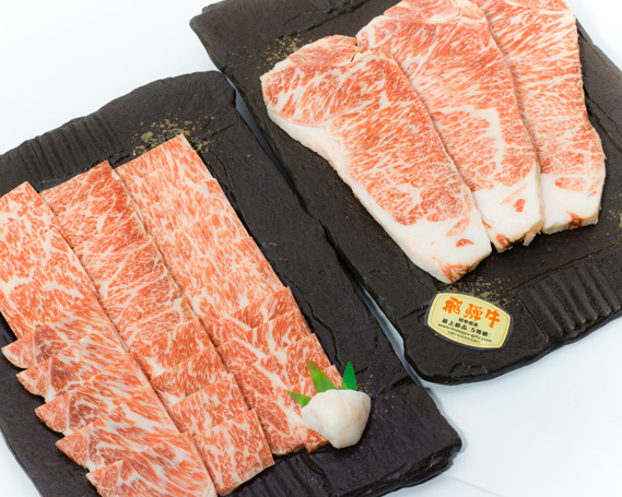 店主こだわり雌牛 飛騨牛A5等級　ステーキ＆焼き肉用計約1.8kg