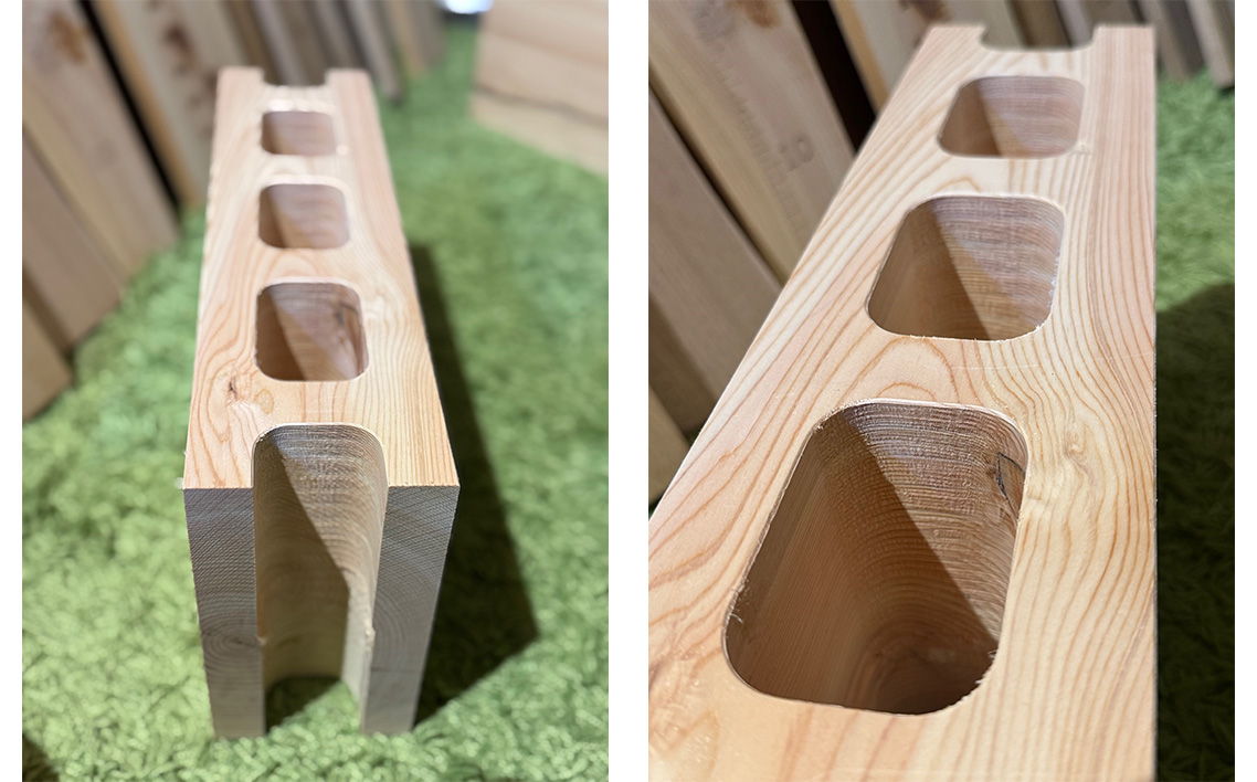 天然木ヒノキのブロック 1個