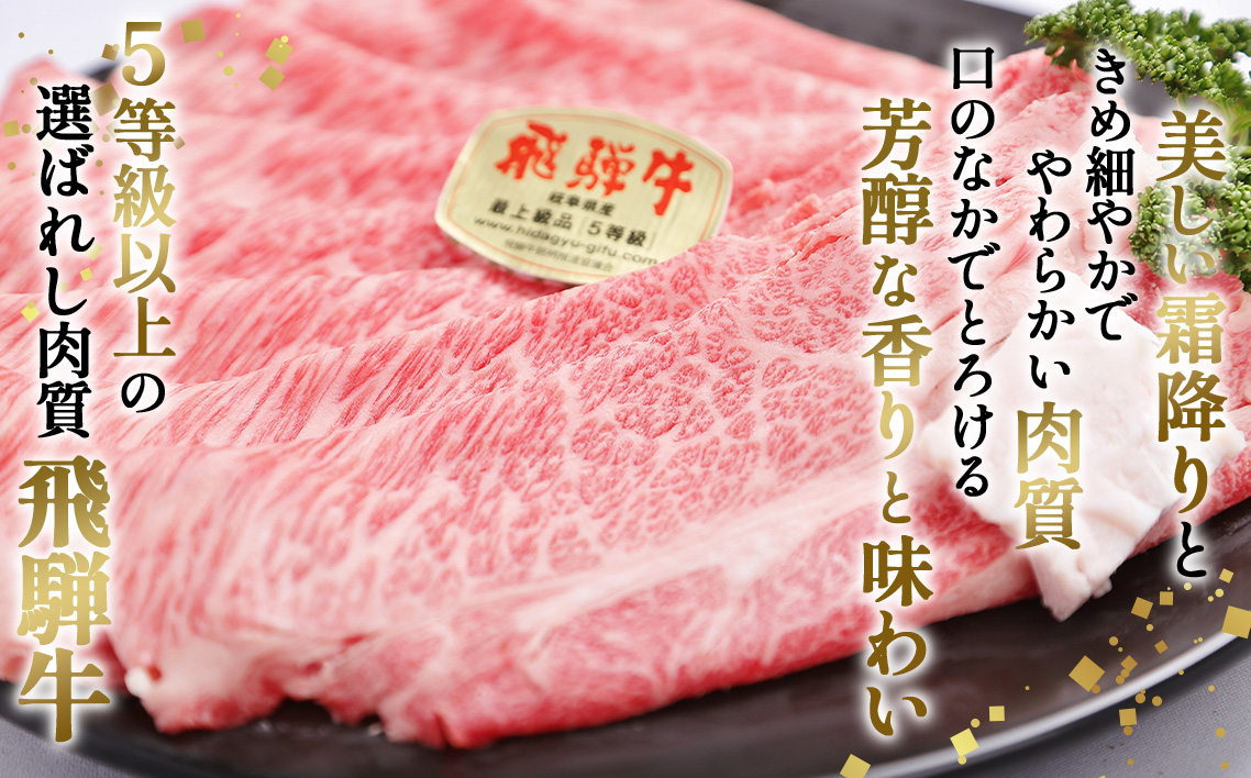 約800g肩ロース肉すき焼き【令和8年1月下旬より順次発送】　氷温（R）熟成　飛騨牛A5等級 プロトン凍結
