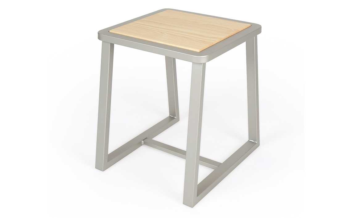 squaRスクエアール　スツール～角～プラチナメタリック