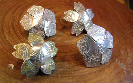 古銭一銭銅貨・ダブルピンバッジ