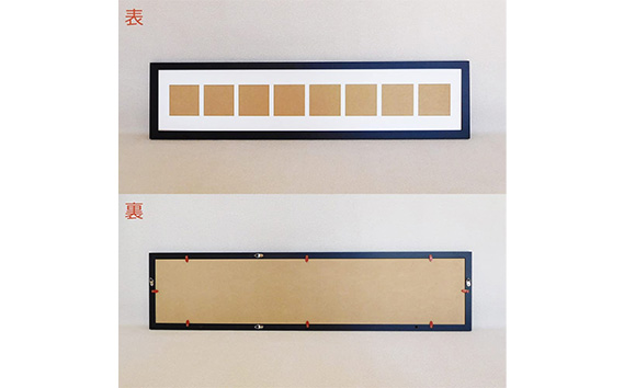 写真額 黒 L判スクエア8枚飾り用 UVカットアクリル板仕様