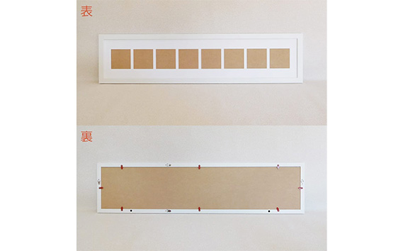 写真額 白 L判スクエア8枚飾り用 UVカットアクリル板仕様