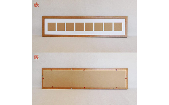 写真額 ナチュラル木目 L判スクエア8枚飾り用 UVカットアクリル板仕様