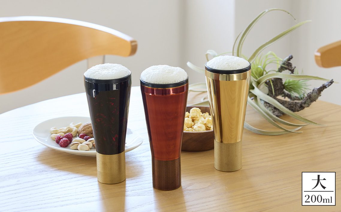 真鍮製 タンブラー 大 【ラップ塗装】