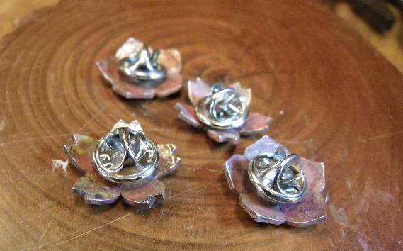 古銭一銭銅貨・ダブルピンバッジ