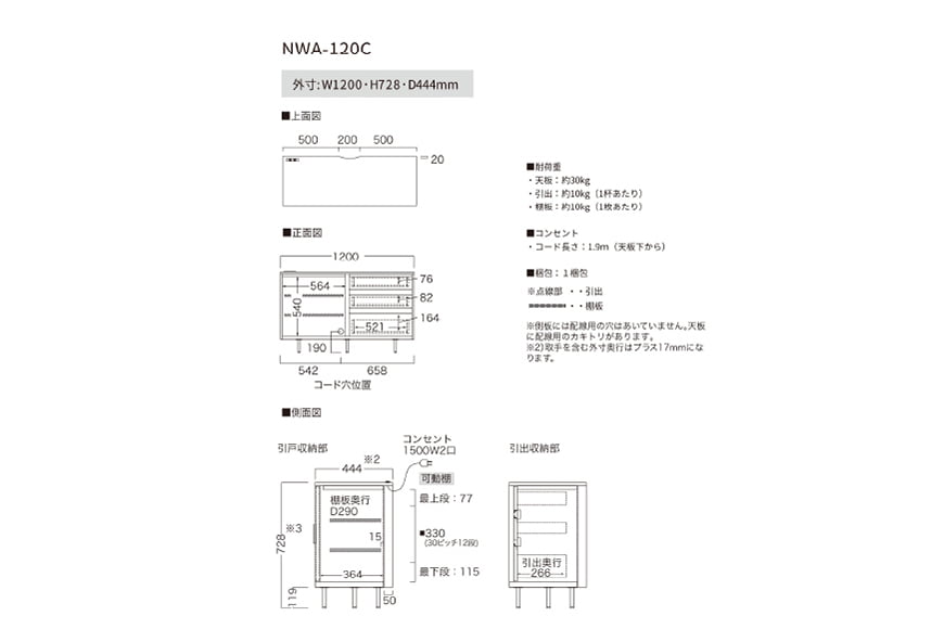 サイドボード NWA-120C