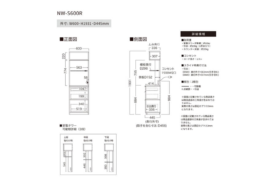 キッチンボード NW-S600R