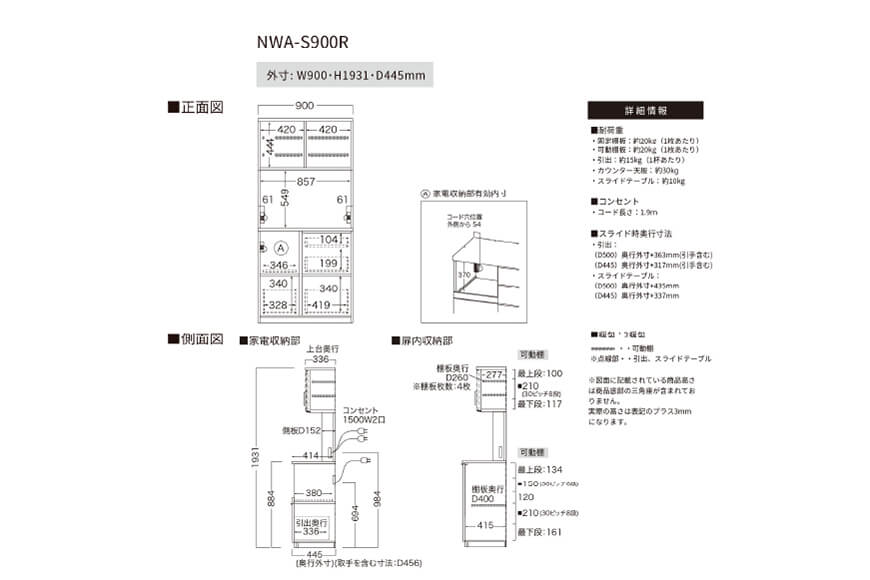 キッチンボード NWA-S900R