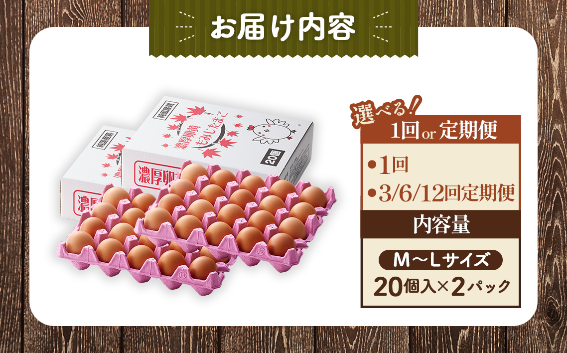 濃厚卵黄もみじたまご【40個入り】【3ヶ月連続】定期便